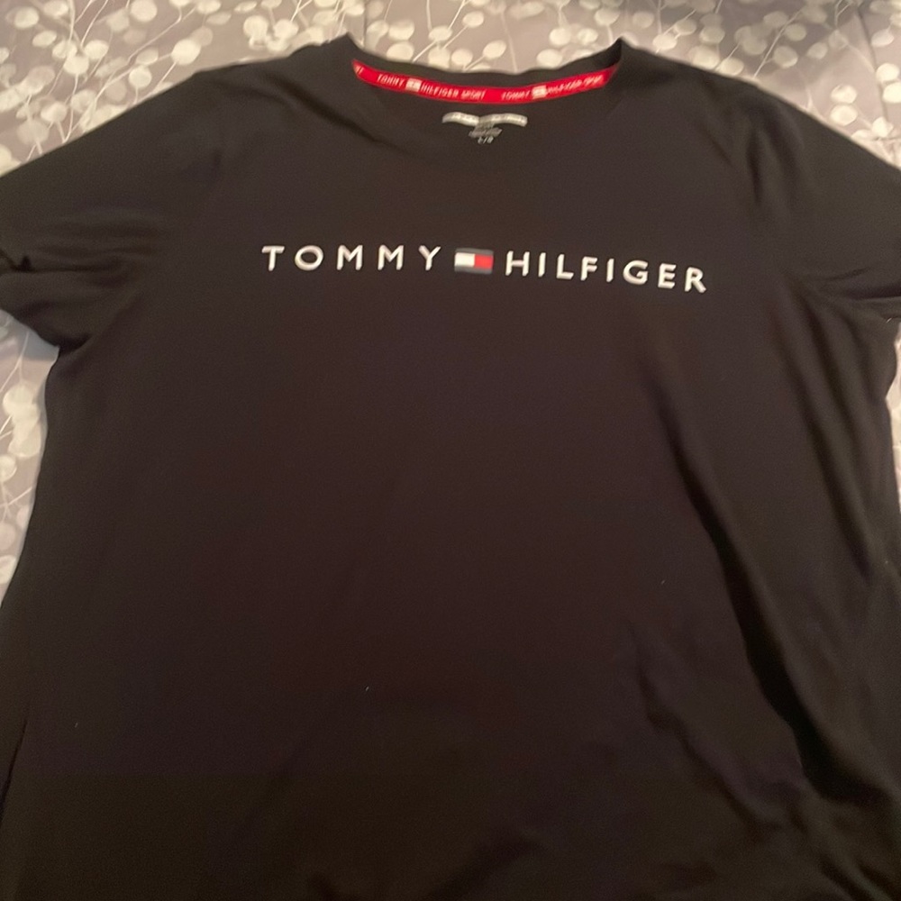 Tommy Hilfiger black sport tee shirt
